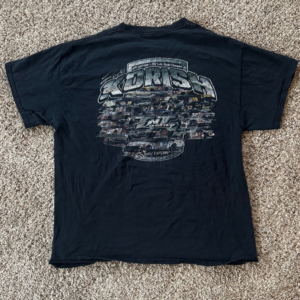 Vintage Men’s Large Faded Graphic Car T Shirt Black Heavy Cotton